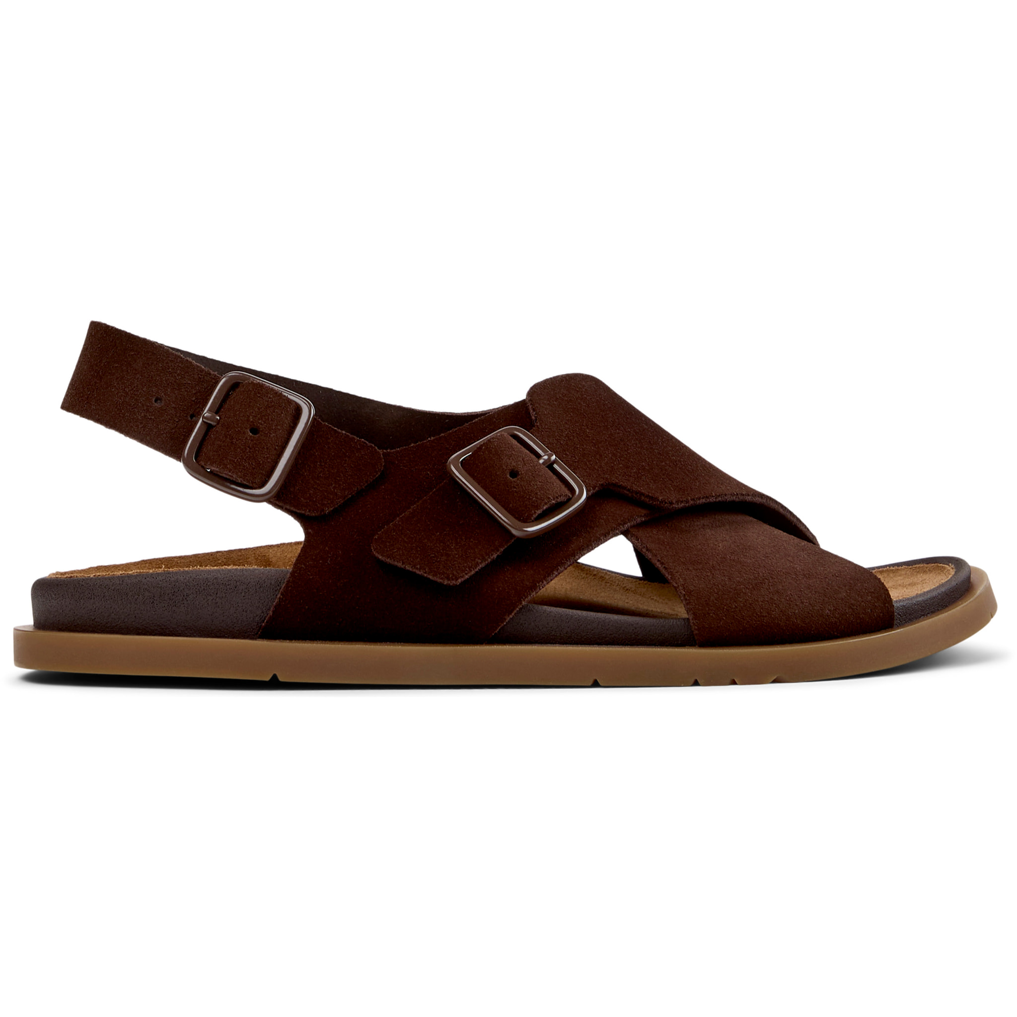 Sandalias - CAMPER Lluc Sandal - Marron - Cuero de gamuza