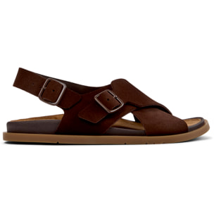 Sandalias - CAMPER Lluc Sandal - Marron - Cuero de gamuza