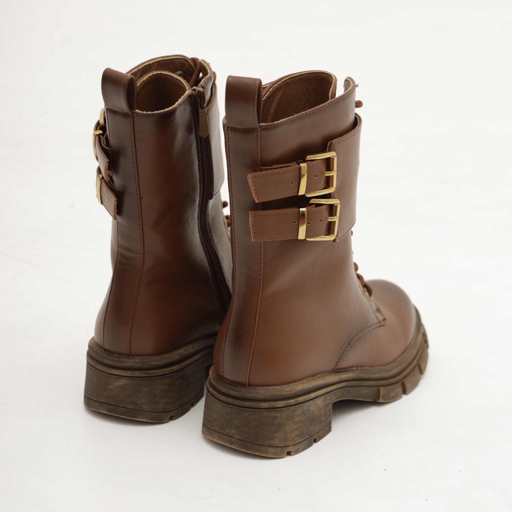 ANFIBIO CON FIBBIE CAVIGLIA MARRONE