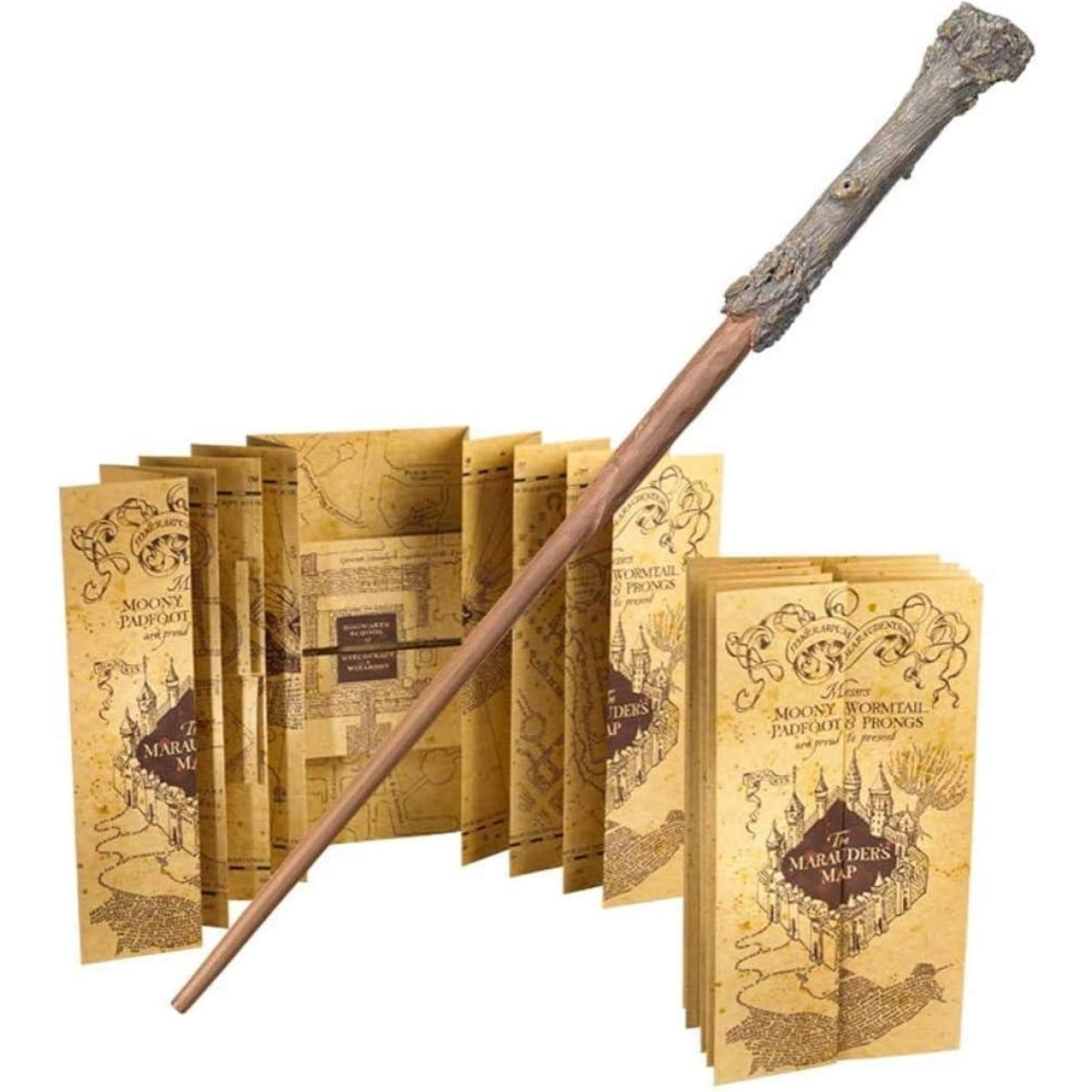 Harry Potter Set Regalo Bacchetta e Mappa Malandrino Originale 38 cm Noble Collection