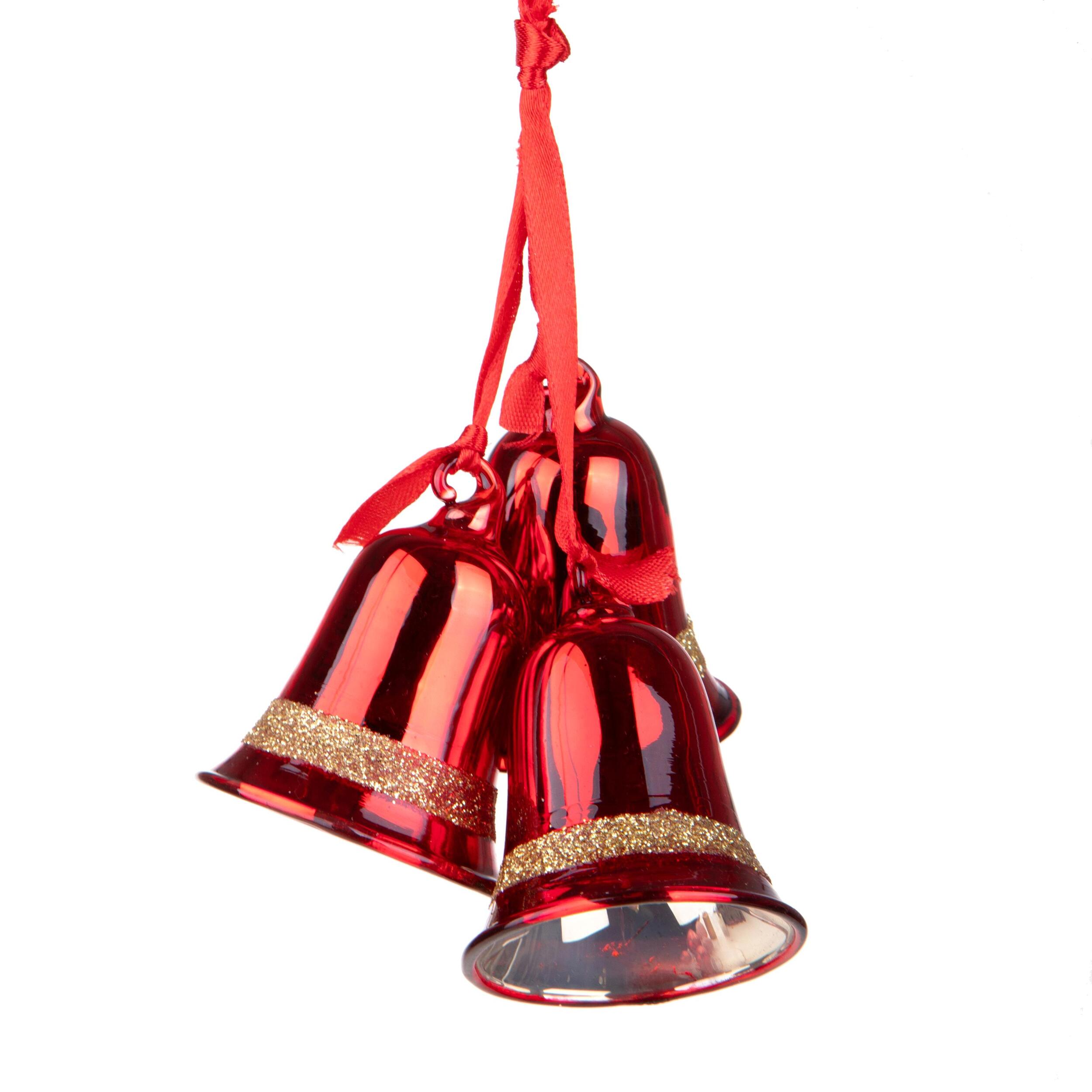 Campanelle natale - Pezzi 6 - 4,6xH6x4,6cm - Bianchi Dino SpA