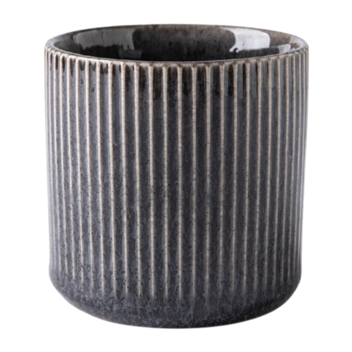 Lot de 4 tasses noir - "Charbon"