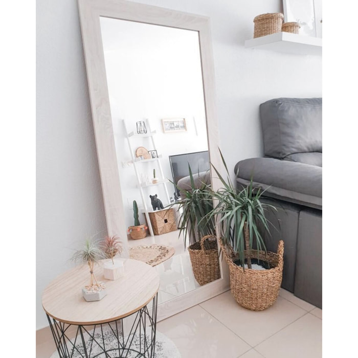 Miroir effet bois beige en différentes tailles