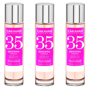 Caravan fragancias set de 3 frascos perfume de mujer nº35, de 150 ml