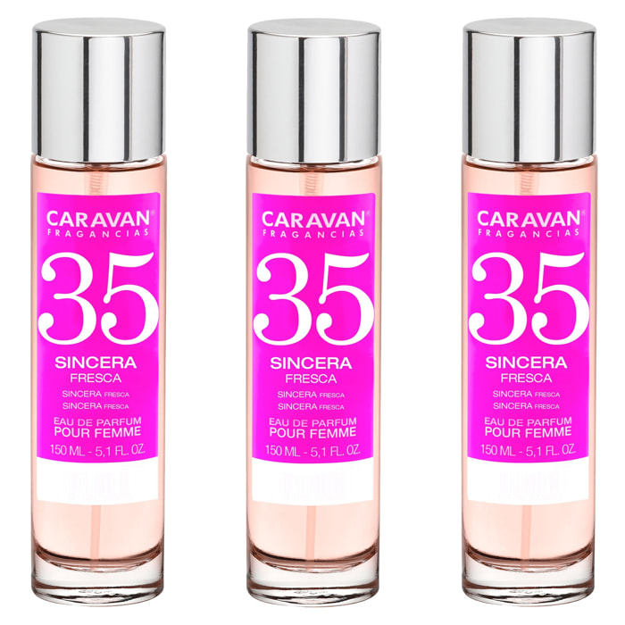 Caravan fragancias set de 3 frascos perfume de mujer nº35, de 150 ml