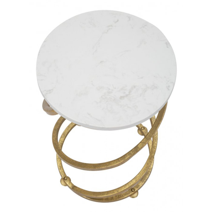TAVOLINETTO SPIRAL MARBLE CM Ø 27,5X47,5