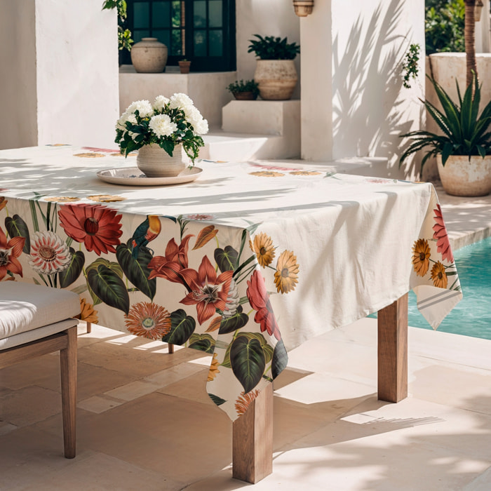 Mantel estampado antimanchas EDNA NATURAL