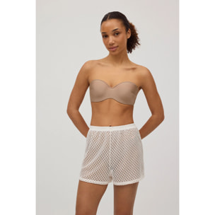 Shorts traforati avorio