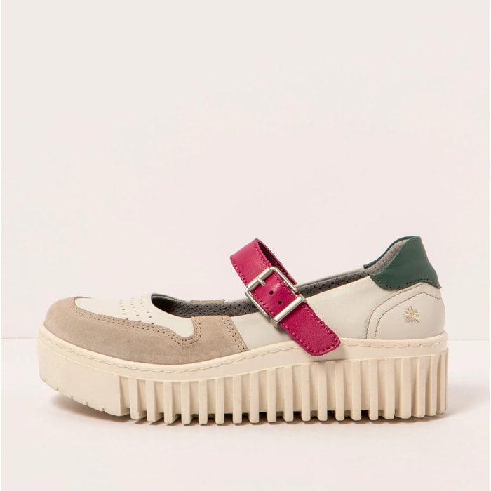 Zapatos 1515 NAPPA CREAM-FUXIA/BRIGHTON color Cream-fuxia