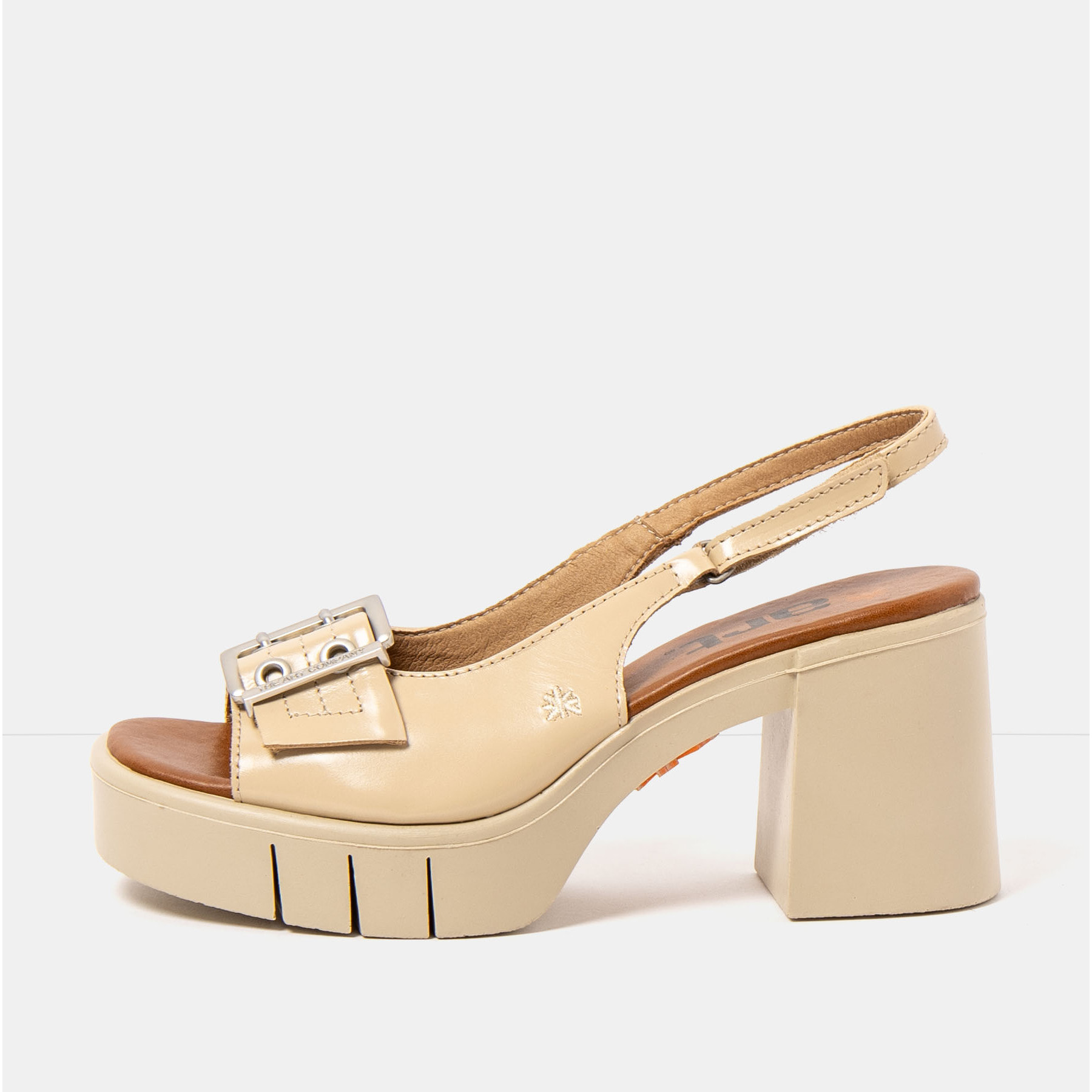 Sandalias con tacón 1994 SHINNY CHAMPAGNE/ EIVISSA color Champagne