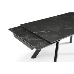Pied de table de repas n°8 en métal noir - 4 pieds de biais - UNIK