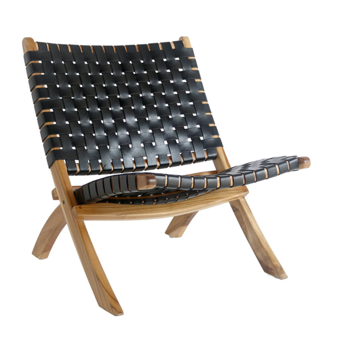 Fernando - fauteuil - en simili - Noir