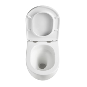 Pack WC sans bride Tornado Quiet Fusion, fixations invisibles + Abattant softclose + Bâti Geberit Extra-plat UP720 + Plaque