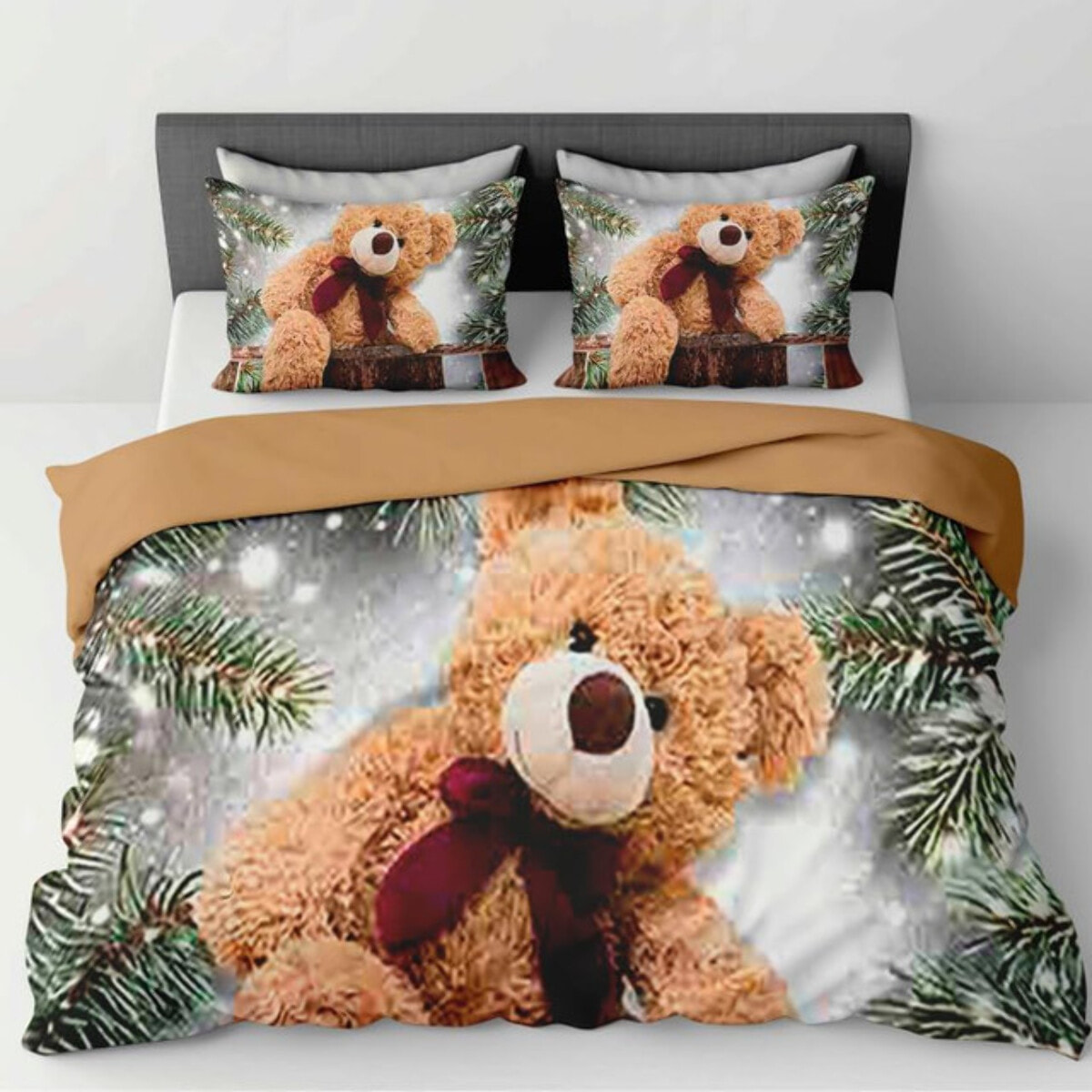 Parure Copripiumino in 100% Cotone con Federe Coordinate, Morbida e Traspirante, Certificata OEKO-TEX, Fantasie Moderne per Camera da Letto