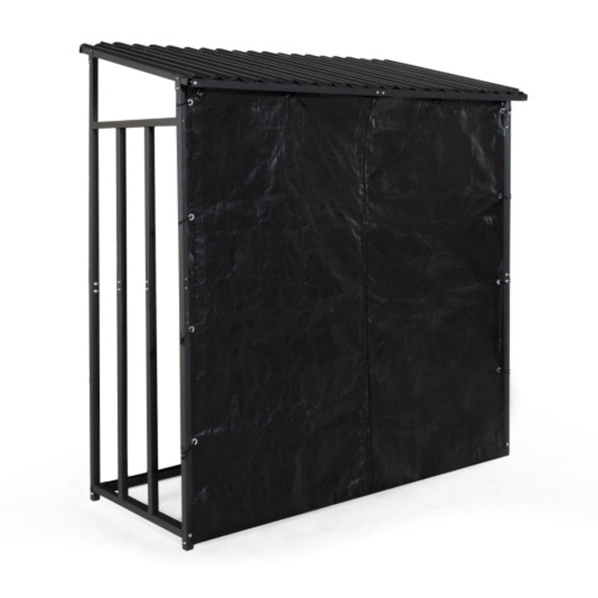 Abri bûches en métal