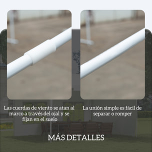 Carpa de Jardín 4x3 m Cenador Desmontable Exterior Gazebo con 2 Paneles Laterales 2 Ventanas y Marco de Acero Anti-UV Impermeable para Terraza Patio Blanco