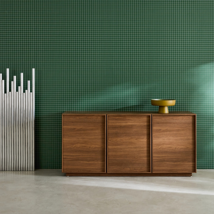 Buffet effet bois 3 portes 160cm KUBA