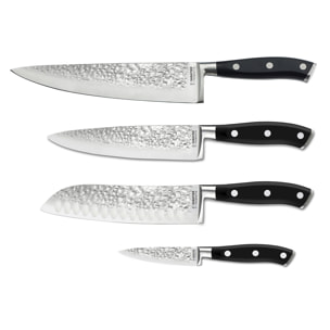Carbon - Couteau d'office 9 cm martelé avec protection de lame
