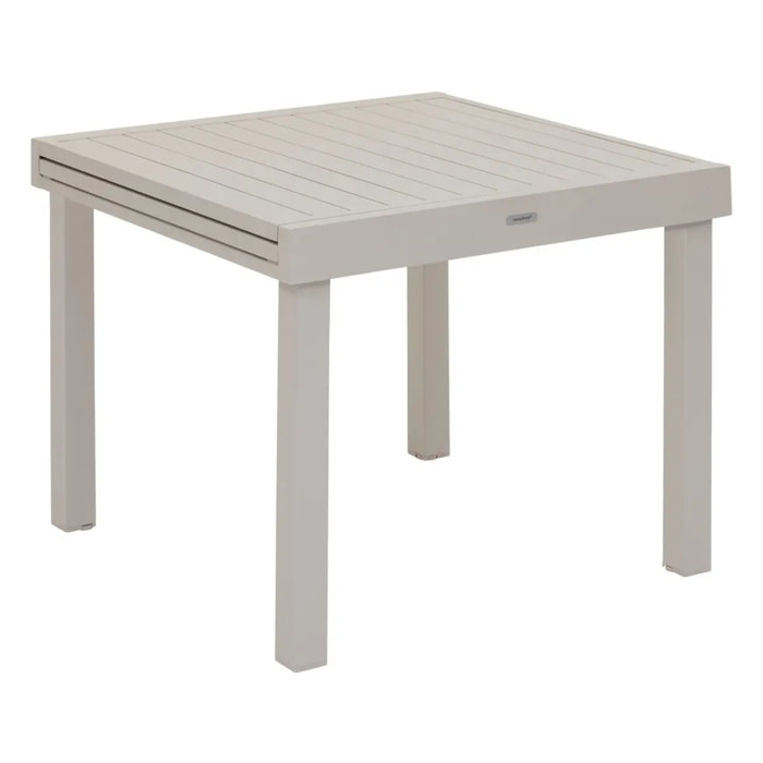Table de jardin extensible "Piazza" argile 8 places en aluminium traité en epoxy