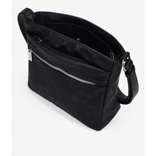 Bolso bandolera negro con bordado