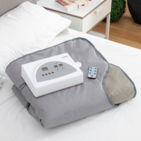 Coperta per sauna a infrarossi - cotone - grigio - 177x78x2 cm