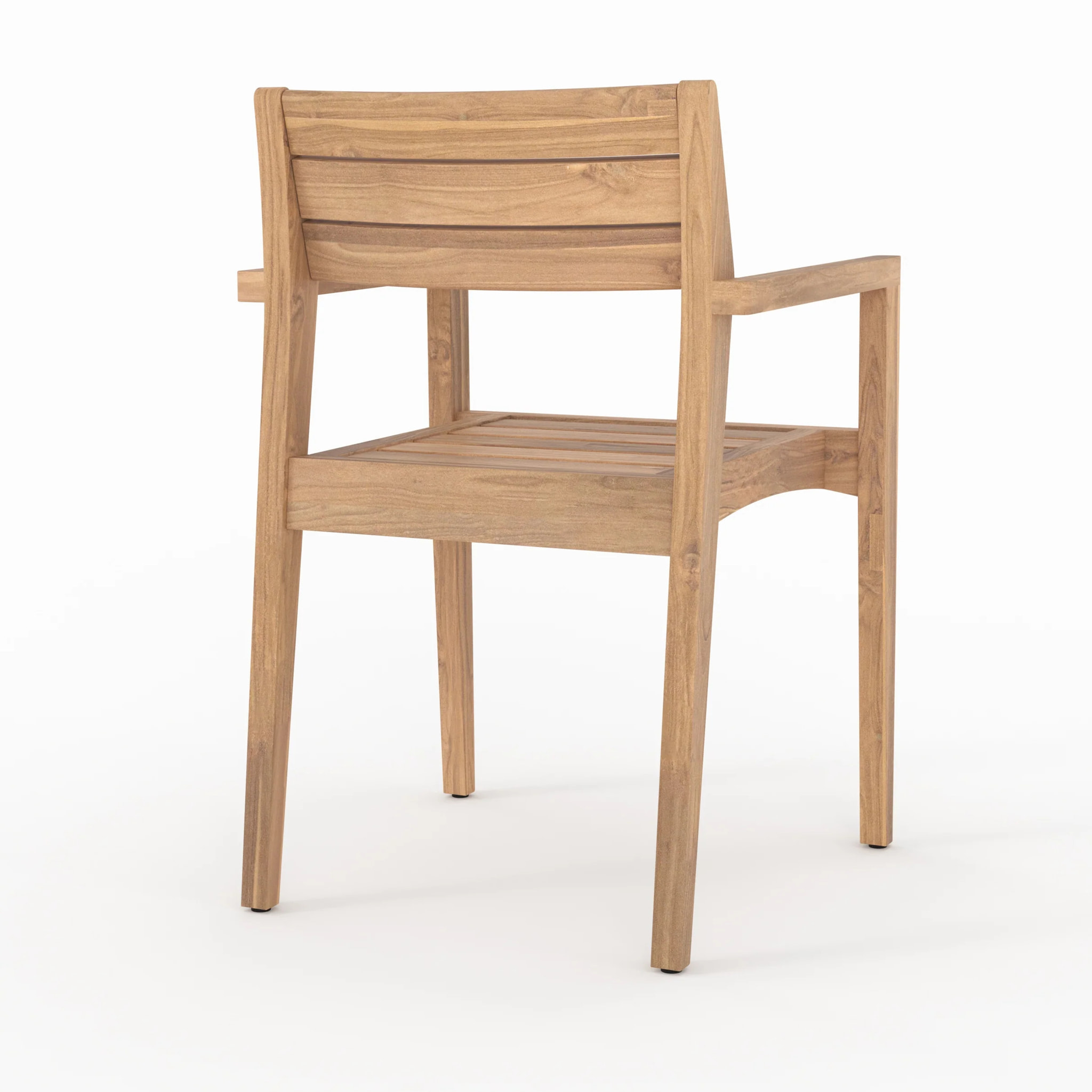 Lot de 2 chaises de jardin en bois de teck recyclé - Yogy