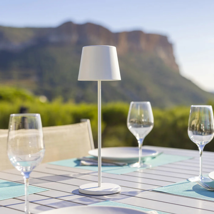 Lampe de table sans fil LED KELLY WHITE H38CM