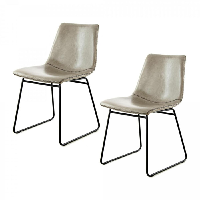 Lot de 2 chaises BILI Partiellement fabriqué à la main