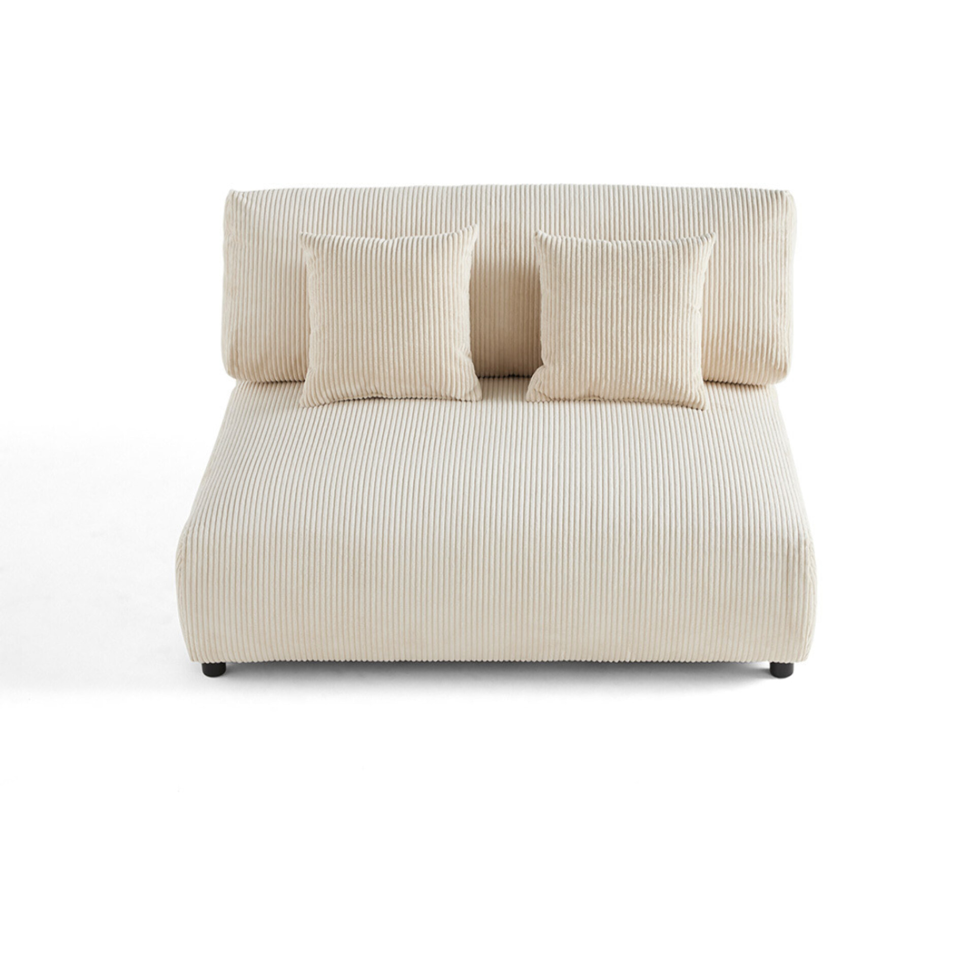 Garance - module d'assise 2 places - en velours côtelé - Beige