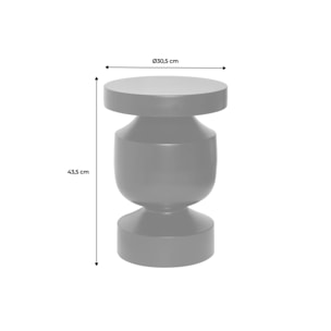 Table d'appoint, bout de canapé, table de chevet métal Ø30,5 x H43,5cm ALMA