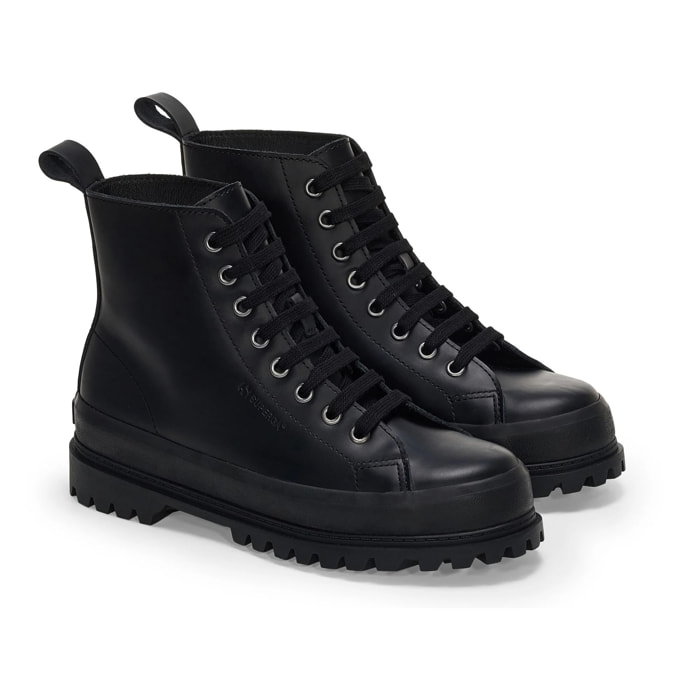 Superga - Botines Mujer Negro - 2644 ALPINA BOX LEATHER