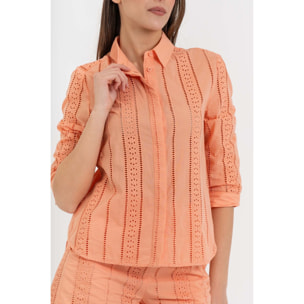 Kocca - Camicia da donna in cotone con pizzo sangallo Donna