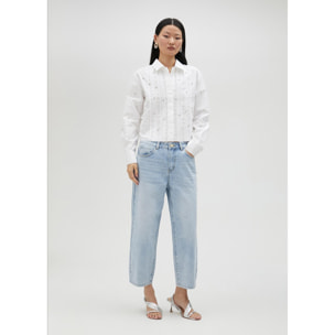 Camicia corta con strass