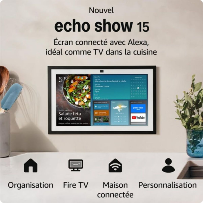 Assistant vocal AMAZON Echo Show 15 (modèle 2024)