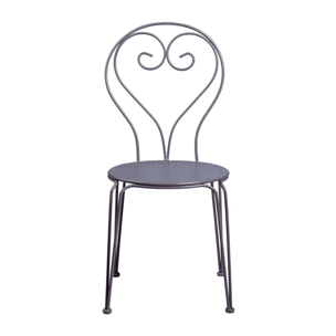 Ensemble table et chaises de jardin  - Anthracite - CASABLANCA
