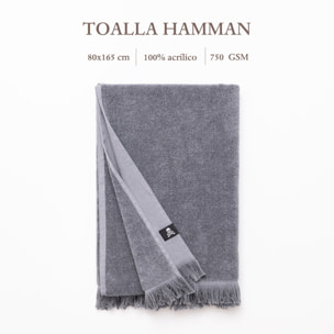 Toalla hamman 80x165cm 100%algodón 380gsm azul scalpers home