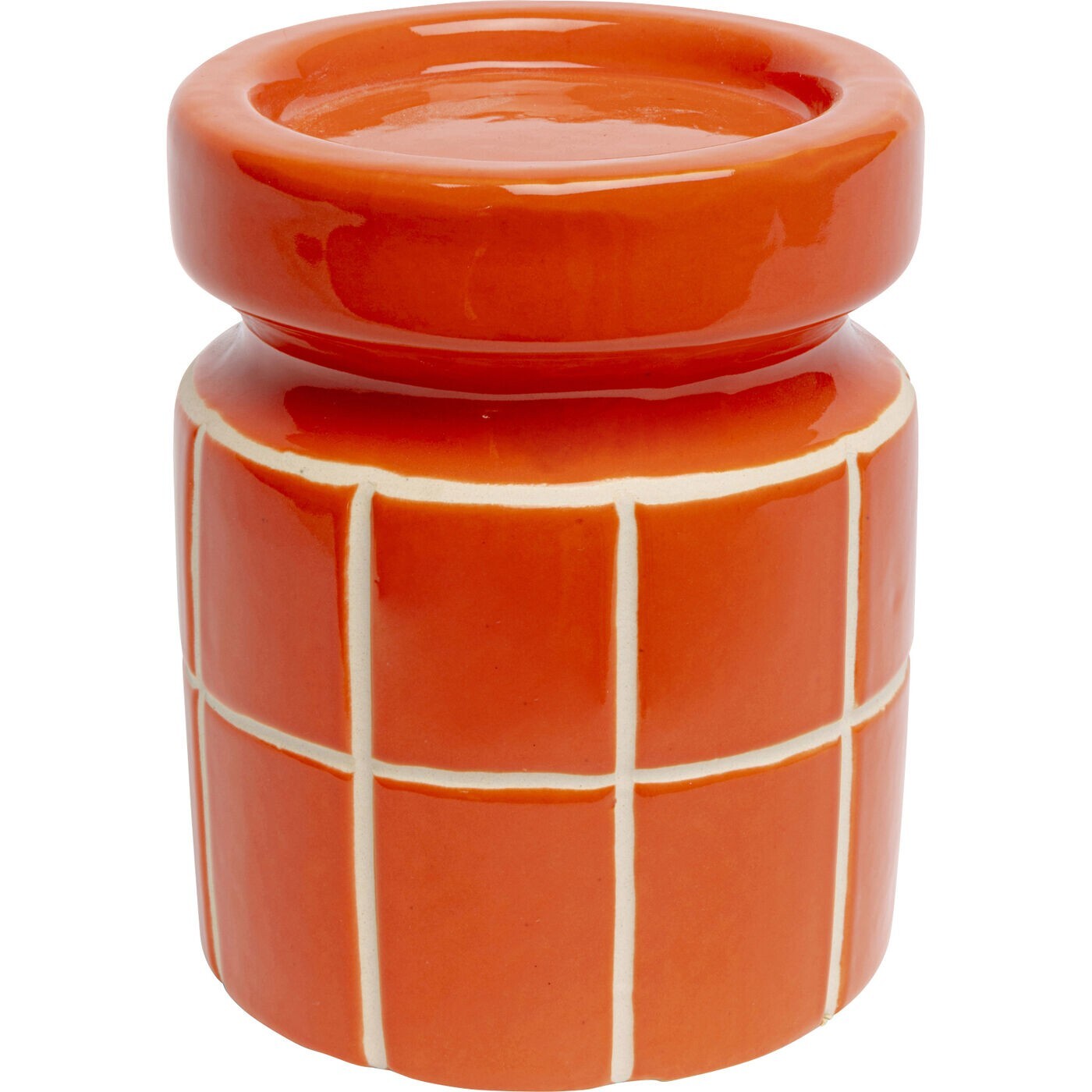 Bougeoir Bliss Tile 14cm orange Kare Design