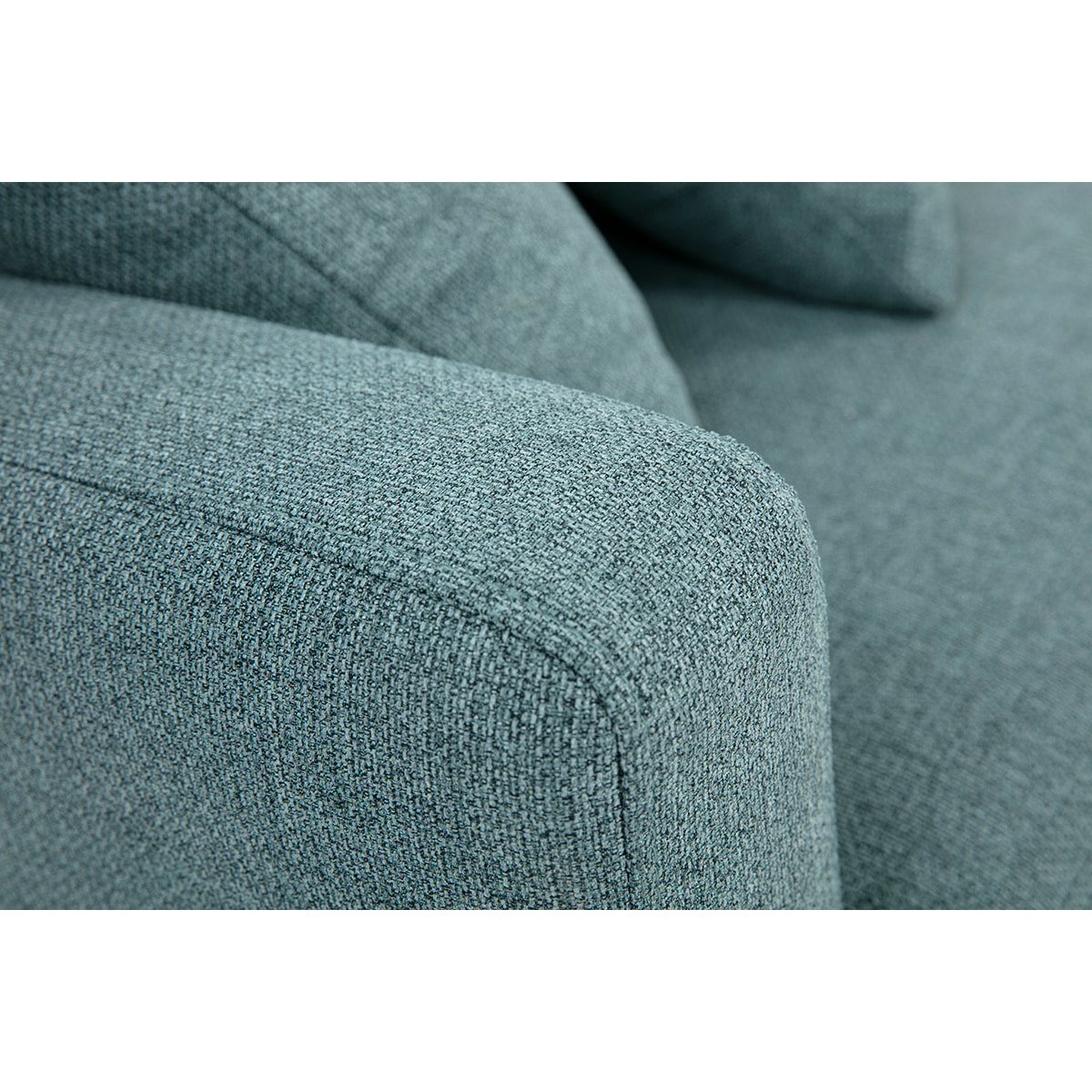 Canapé 3 places en tissu vert de gris et bois clair MUNIK