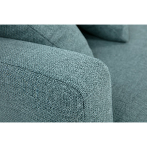 Canapé 3 places en tissu vert de gris et bois clair MUNIK
