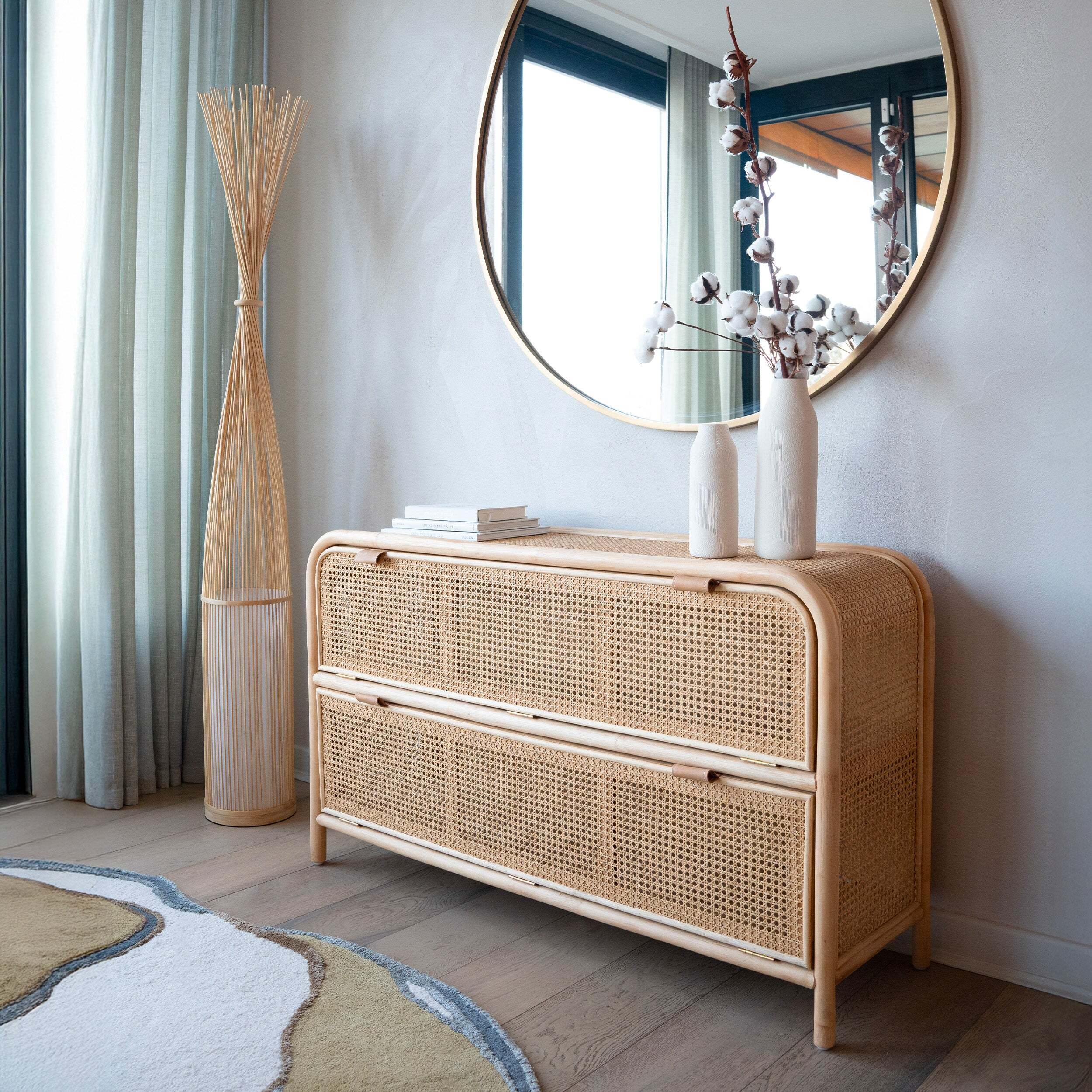 Lampadaire en bambou naturel - Huron