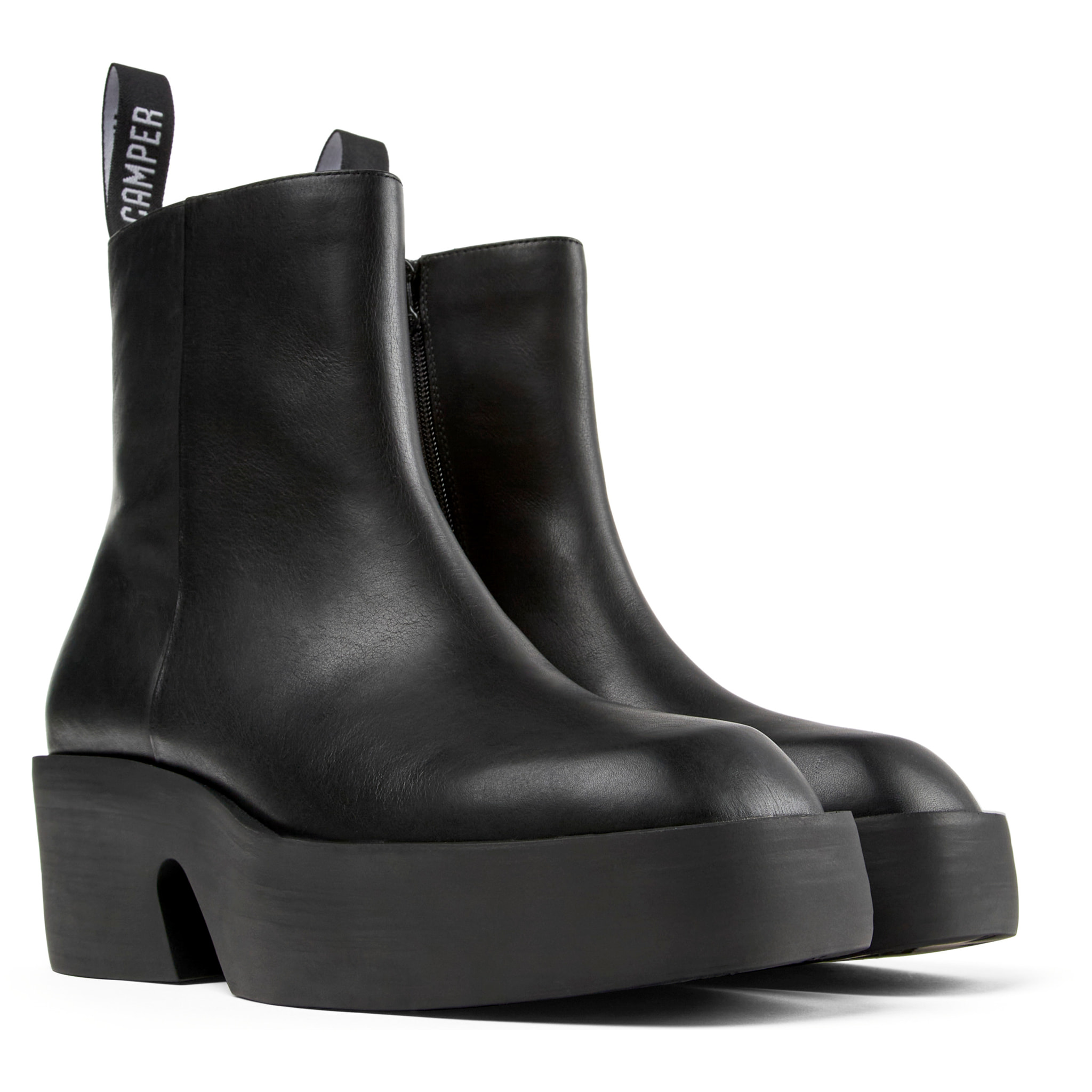 Botines - CAMPER Billie - Negro - Cuero liso