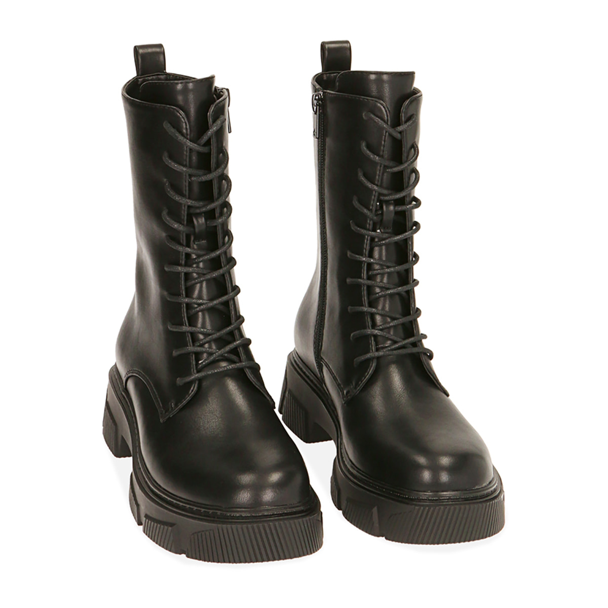 Anfibi chunky neri con gambale alto