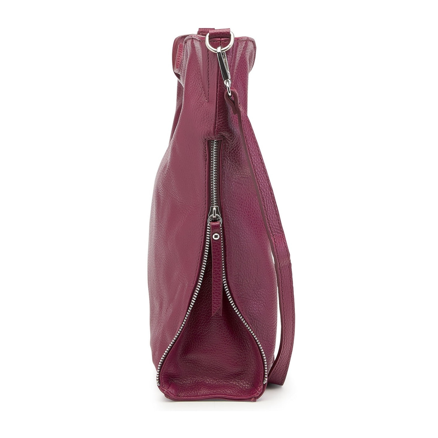 Borse Donna colore Bordeaux-in pelle Made in Italy 39x33x13cm