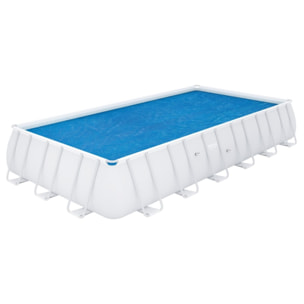 Bestway Bâche à bulles rectangle 703 x 366 cm pour piscine Power Steel 640 x 274 ou 732 x 366 cm