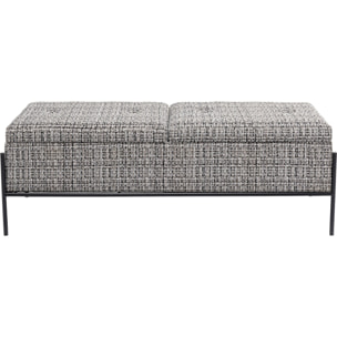 Banc-coffre Iceland blanc et noir Kare Design