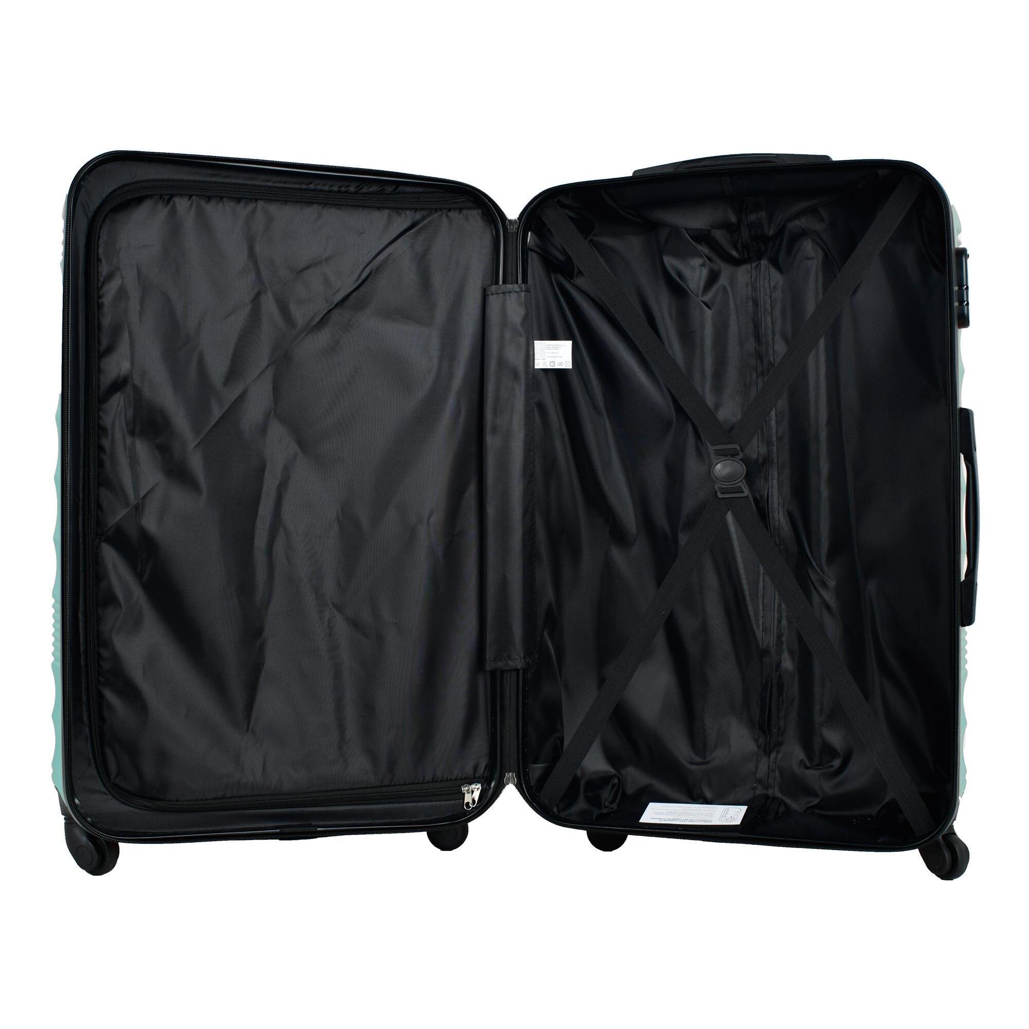 Juego de 4 maletas abs rígidas en plata nude metalizado