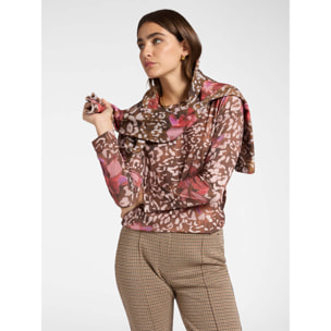 Elena Mirò - T-shirt stampata - Marrone