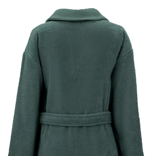 Peignoir pur coton 420 g/m² uni anthracite Elea crepuscule