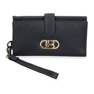 Portafoglio donna in vera pelle - Modello False - Casual - 17.0 x 9.5 x 2.0 cm