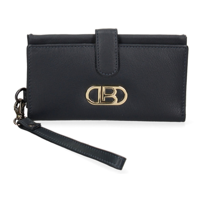 Portafoglio donna in vera pelle - Modello False - Casual - 17.0 x 9.5 x 2.0 cm
